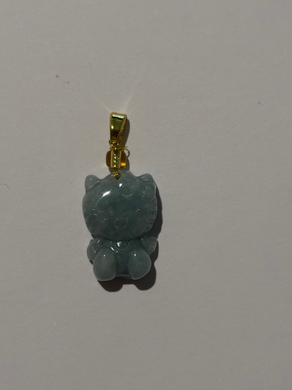 Hello Kitty Jade Pendant w/ Chain